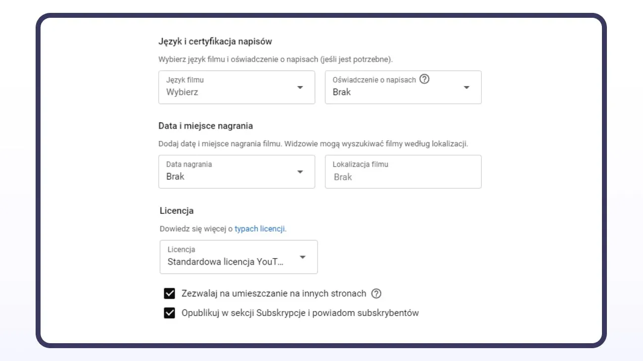 YouTube optimisation - video language