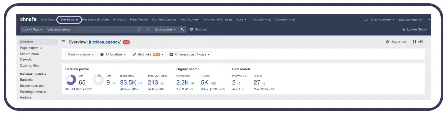 How to check your page's position in Google using Ahrefs?