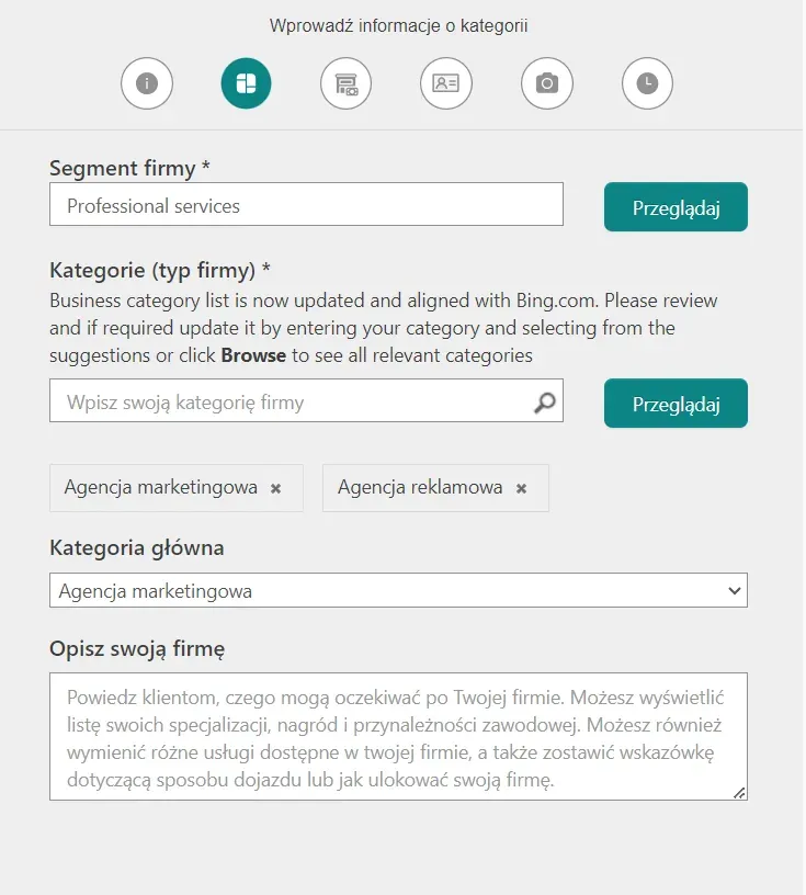 Bing business profile SEO