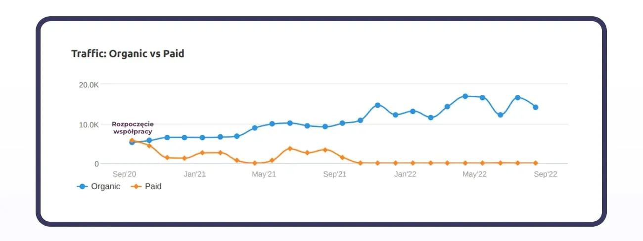 hair salon SEO case study: organic traffic
