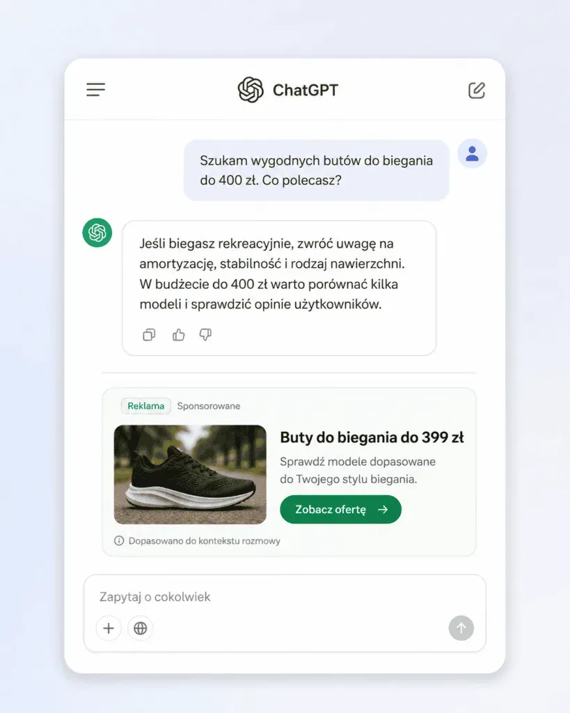 What an ad in ChatGPT looks like