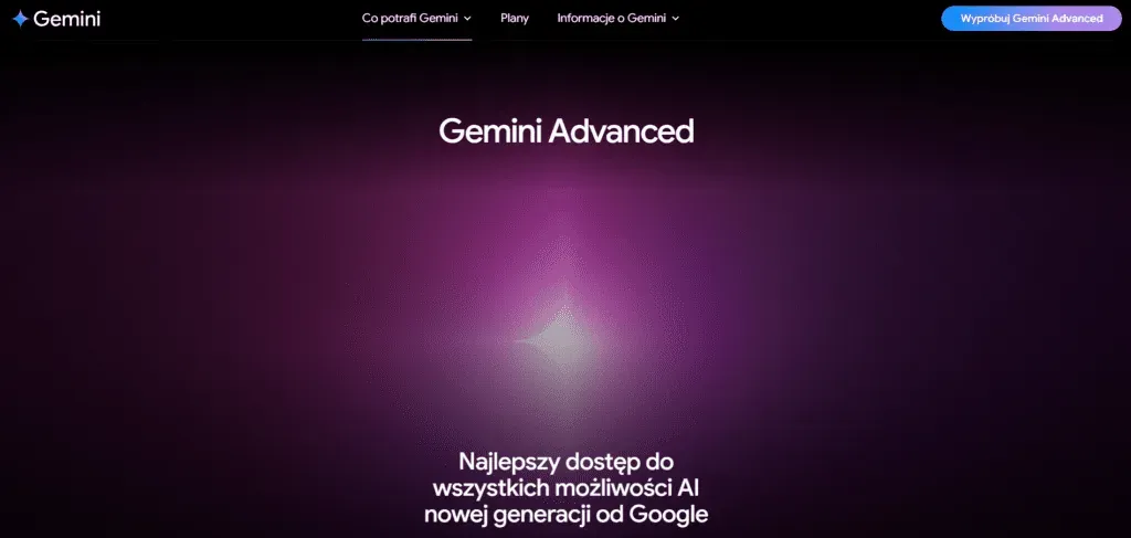 Gemini Advanced page with the Try Gemini Advanced button