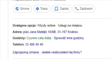 Business information on Google