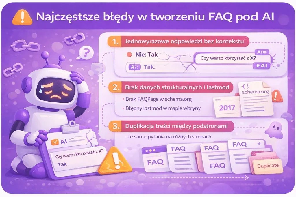 The most common mistakes when writing an FAQ for AI