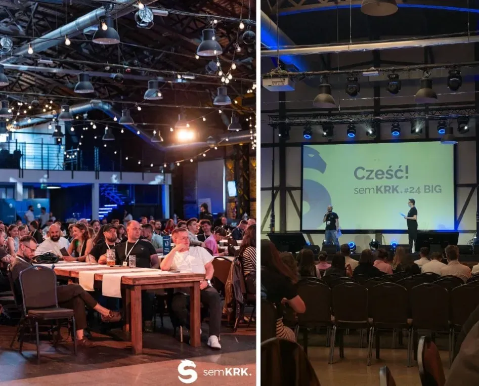 View of the room and the stage with speakers at the semKRK#24 BIG 2026 conference
