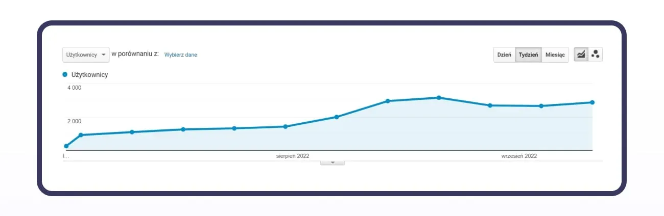 shoe shop SEO case study: site traffic