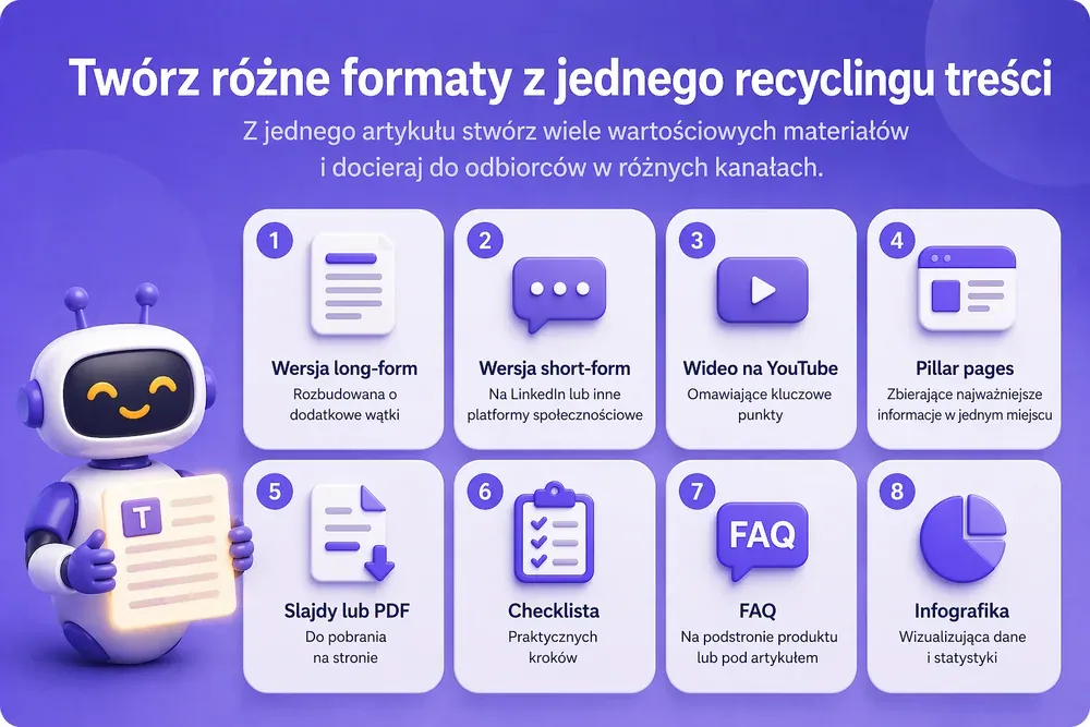 Create different formats from a single piece of recycled content