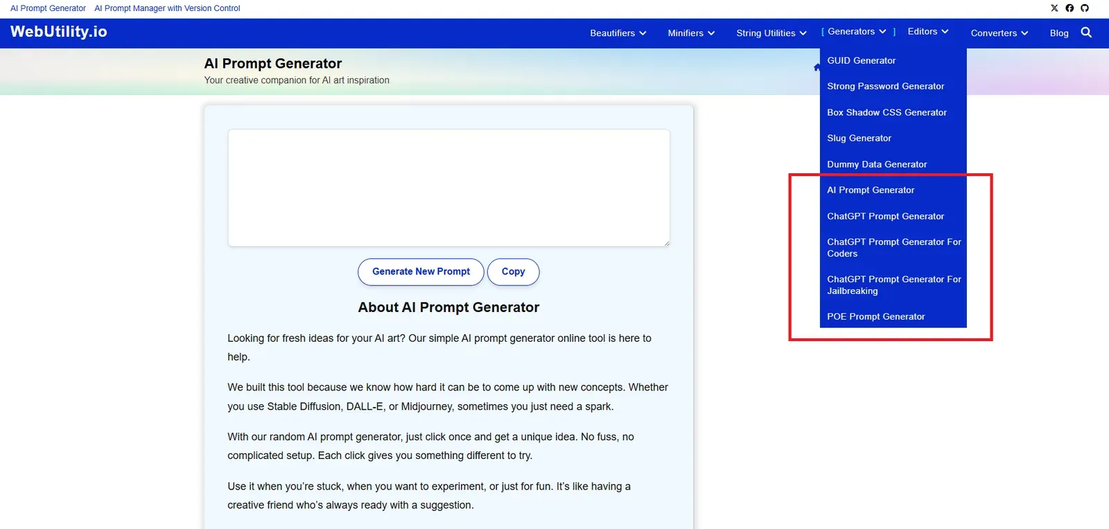 best AI prompt generator tools